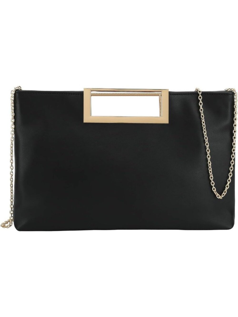Women's Black PU Leather Fashion Stylish Clutch Purse Evening Handbag